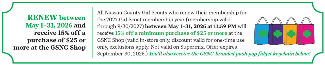 GSNC Renew Incentive 2 - Shop Discount Incentive